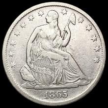 1865-S Seated Liberty Half Dollar CLOSELY UNCIRCULATED