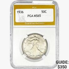 1936 Walking Liberty Half Dollar PGA MS65