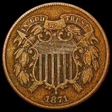 1871 Two Cent Piece LIGHTLY CIRCULATED