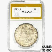 1883-S Morgan Silver Dollar PGA MS62