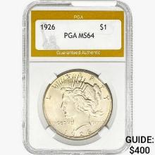 1926 Silver Peace Dollar PGA MS64