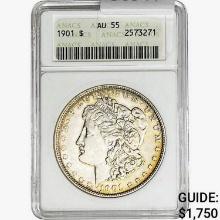 1901 Morgan Silver Dollar ANACS AU55