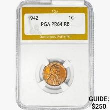 1942 Wheat Cent PGA PR64 RB