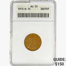 1915-D Wheat Cent ANACS AU55