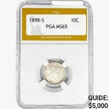 1898-S Barber Dime PGA MS65