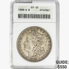 1888-S Morgan Silver Dollar ANACS EF45