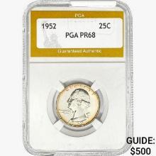 1952 Washington Silver Quarter PGA PR68