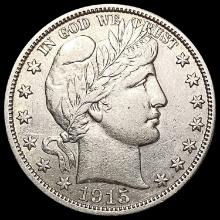 1915-S Barber Half Dollar CLOSELY UNCIRCULATED