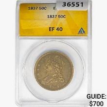 1837 Capped Bust Half Dollar ANACS EF40