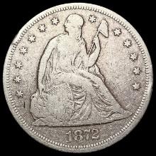 1872 Seated Liberty Dollar NICELY CIRCULATED