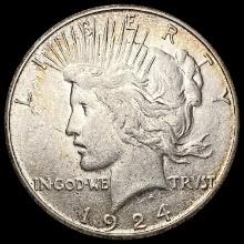 1924-S Silver Peace Dollar CLOSELY UNCIRCULATED