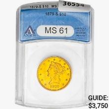 1879-S $10 Gold Eagle ANACS MS61