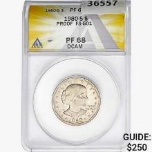 1980-S $1 Susan B. Anthony ANACS PF68 DCAM FS-501