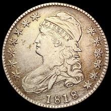 1818 Capped Bust Half Dollar NEARLY UNCIRCULATED