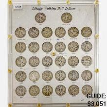 1916-1947 Walking Liberty Half Dollar Set [65 Coins]