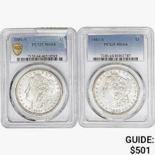 [2]1881/1882-S Morgan Silver Dollar PCGS MS64