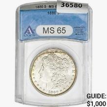 1880 Morgan Silver Dollar ANACS MS65