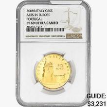 2008R 1/2oz Italy Gold 50 Euro (Portugal) NGC PF69 UC