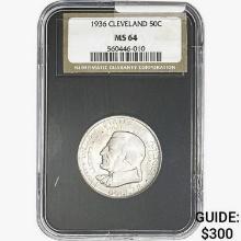 1936 Cleveland Half Dollar NGC MS64