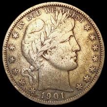 1901-S Barber Half Dollar LIGHTLY CIRCULATED