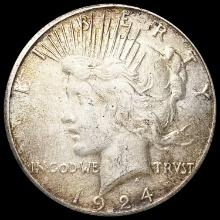 1924-S Silver Peace Dollar LIGHTLY CIRCULATED