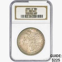 1881-S Morgan Silver Dollar NGC MS64