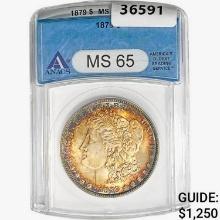 1879 Morgan Silver Dollar ANACS MS65