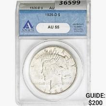 1926-D Silver Peace Dollar ANACS AU55