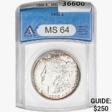 1900 Morgan Silver Dollar ANACS MS64