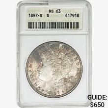 1897-S Morgan Silver Dollar ANACS MS63