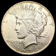 1935-S Silver Peace Dollar CHOICE AU