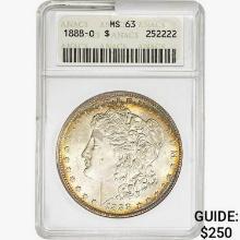 1880-O Morgan Silver Dollar ANACS MS63