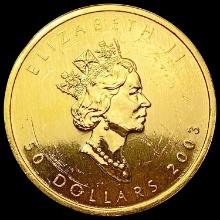 2003 Canada 1oz Gold Maple Leaf SUPERB GEM BU