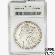 1896-S Morgan Silver Dollar ANACS EF45