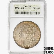 1896-O Morgan Silver Dollar ANACS AU55