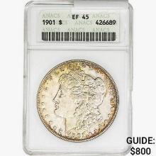 1901 Morgan Silver Dollar ANACS EF45