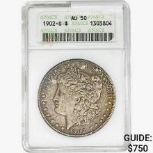 1902-O Morgan Silver Dollar ANACS AU50