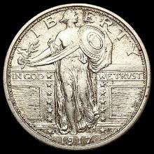 1917-D  Ty1 Standing Liberty Quarter CLOSELY UNCIRCULATED