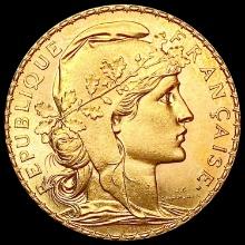 1907 France Gold 20 Franc .1867 AGW GEM BU