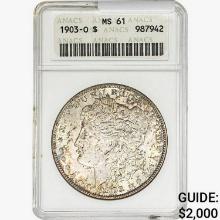 1903-O Morgan Silver Dollar ANACS MS61