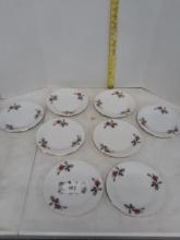 Sanko China, China Rose Pattern Bread Plates