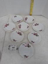 Sanko China, China Rose Pattern Saucers