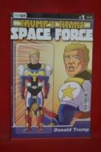 TRUMP'S TITANS: SPACE FORCE #1 | HTF ACTION FIGURE VARIANT | *SPINE TICKS - SEE PICS*