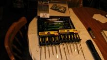 Stanley screw drivers and 40 pc metric tool kit