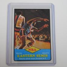 1973-74 TOPPS BASKETBALL #62 KNICKS BULLETS NBA EASTERN SEMIS