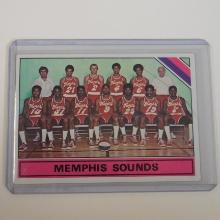 1975-76 TOPPS #324 MEMPHIS SOUND ABA TEAM CHECKLIST