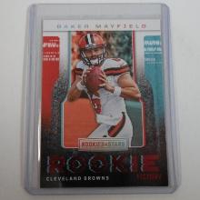 2018 LEAF ROOKIES AND STARS BAKER MAYFIELD ROOKIE RUSH ROOKIE CARD