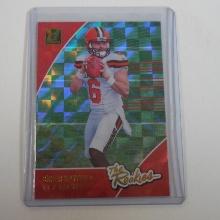 2018 DONRUSS BAKER MAYFIELD THE ROOKIES HOLO ROOKIE CARD BROWNS