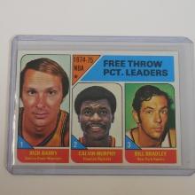 1975-76 TOPPS #3 1974-75 NBA FREE THROW PCT LEADERS BARRY MURPHY BRADLEY