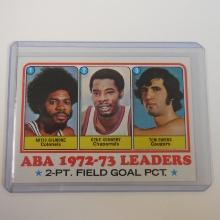 1973-74 TOPPS #235 LEAGUE LEADERS ABA GILMORE KENNEDY OWENS